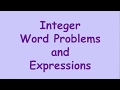 Integer Word Problems and Expressions Challenge