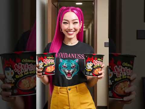 Why can't Rumi eat spicy ramen anymore?😮😮 #kpop #rumi #funny #kpopdemonhunters #jinu #mira