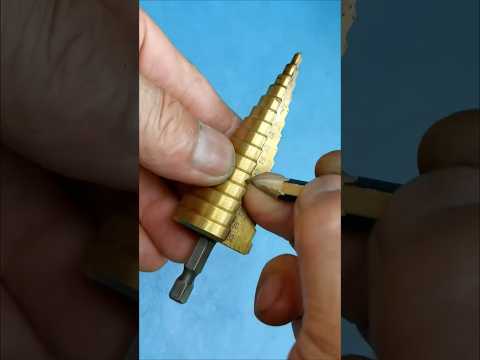 How to sharpen a step drill bit quickly #sharpen #drillbits #quickly  #howto  #stepdrills