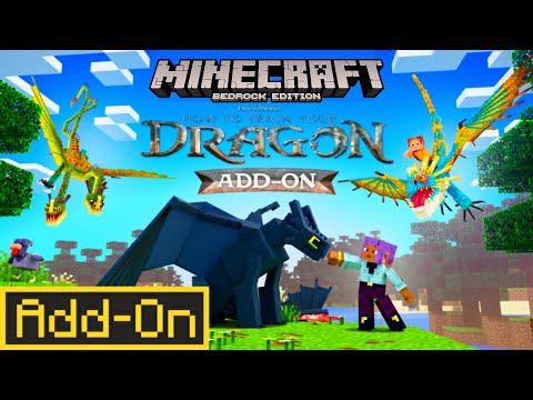 Como entrenar a tu dragón Addon Minecraft PE/Bedrock 1.21 - Addon de Dragones en Minecraft PE Mods