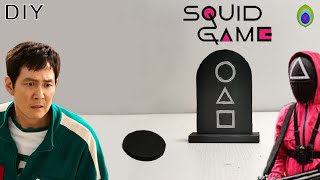 How to make Squid Game Flying Stone Game | Squid Game Easy Toy Making from Cardboard | #diy