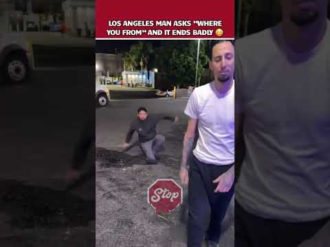 #LosAngeles man asks man who just got out of prison “Where you from” and it didn’t end too well 😳