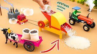 Diy tractor making mini threshing machine most modern technology