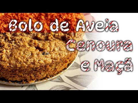 Bolo de Aveia Cenoura e Maçã