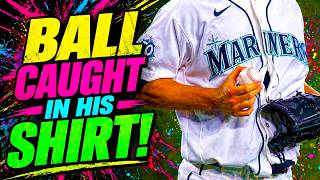 Logan Gilbert catches the ball IN HIS SHIRT | Seattle Mariners vs Oakland Athletics 2026 Highlights