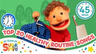 Top 20 Healthy Kids Routines Songs 🧼🪥 | Super Simple’s 20th Anniversary! | Super Simple Songs