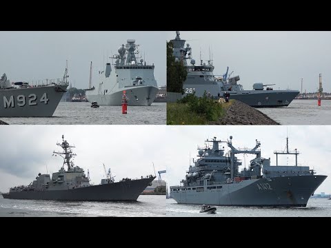 Impressive Warship Parade | 19 NATO Ships leaves Rostock for Baltops 2025 Exercise