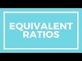 Unit Rates and Equivalent Ratios
