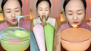 CREAMY Ice cream mixed with glutinous rice balls, so cold and sticky! Yummy! 冰淇淋拌汤圆 冰冰凉凉又糯叽叽 好吃好吃