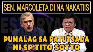 MARCOLETA DI NA NAKATIIS PUMALAG NA SA PATUTSADA NI SOTTO TUNGKOL SA MGA DISCAYA