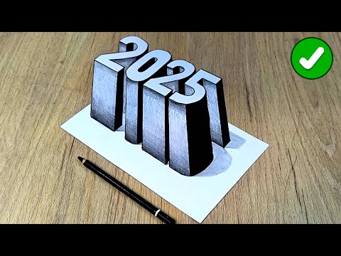 ✅ Dibujos en 3D - Como Dibujar en 3D a lapiz Nuevo Año 2025