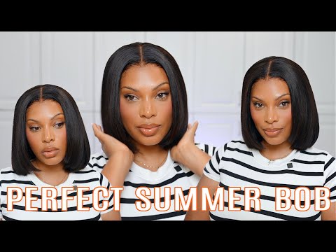 THE PERFECT SUMMER BOB | EASY INSTALL GLUELESS WIG |GEETA HAIR