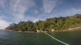 Mar agitado e meu primeiro robalo na artificial - PESCA DE JETSKI