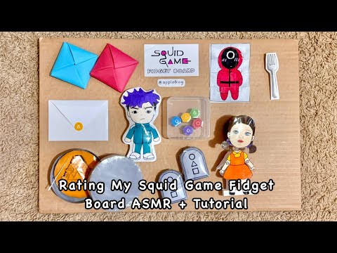 🔺paper diy🔺rating my SQUID GAME 2 fidget board + TUTORIAL | ASMR | applefrog