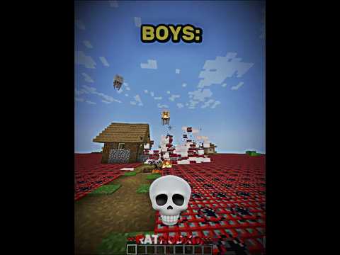 GIRLS vs BOYS 💝💀 | P2 | #minecraft