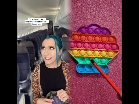 ✈️ POV you’re on a flight stuck next to this lady 🥪