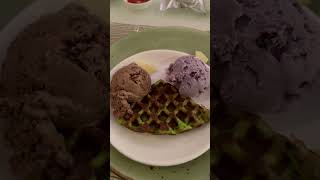 Yummy dessert..waffle hagaan-dazs ice cream…so good.