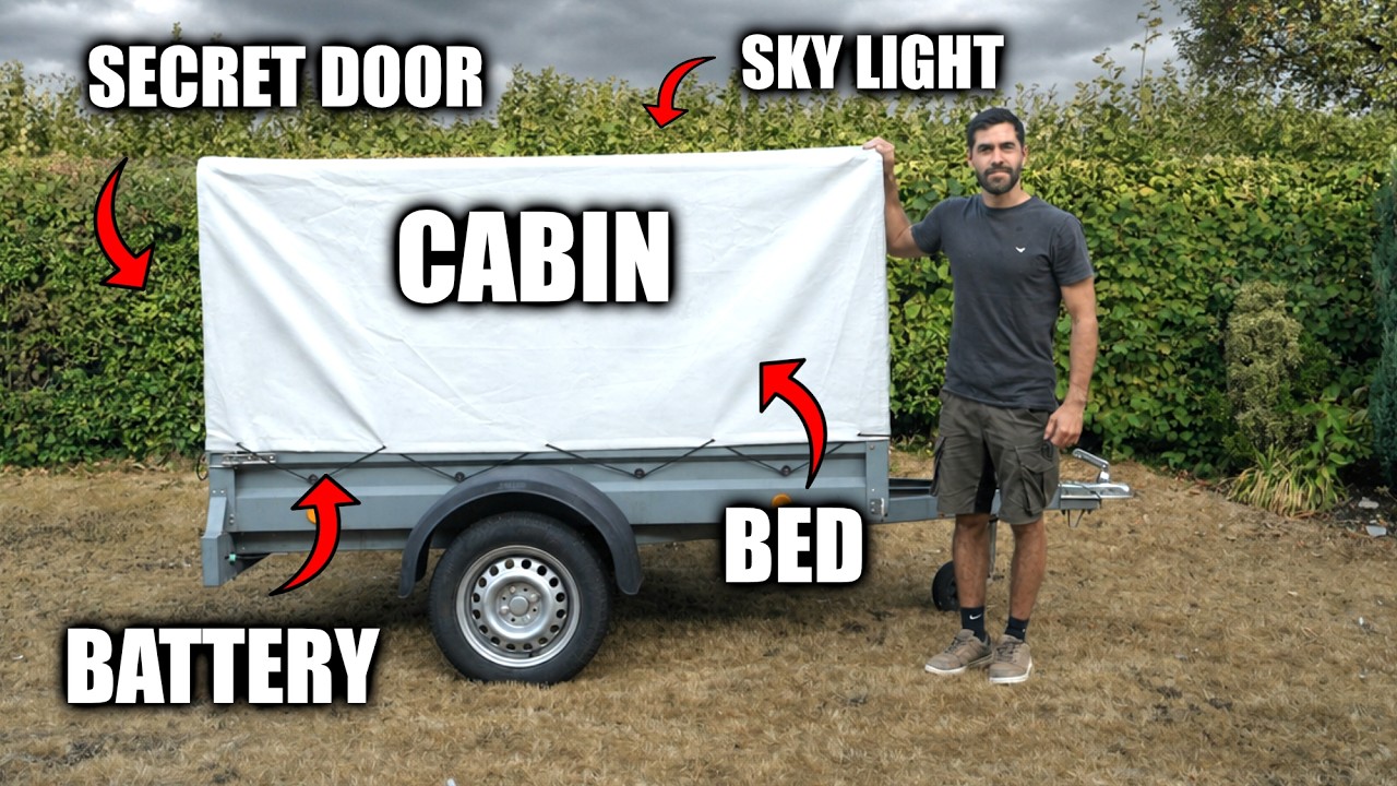 Hidden Trailer Stealth Camper: FULL CABIN BUILD