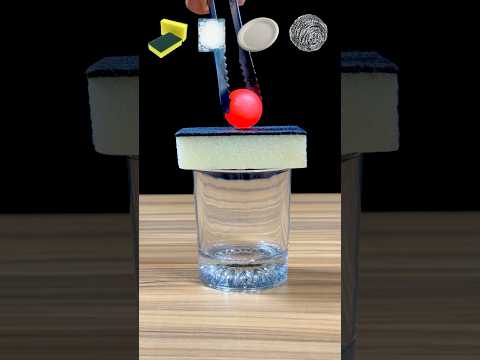 Experiment : 1000°C RHCB Vs Spunch+Ice+Disposable Plates and Scrubs #satisfying #shorts