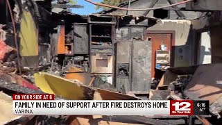 Fire destroys family's home in Varina