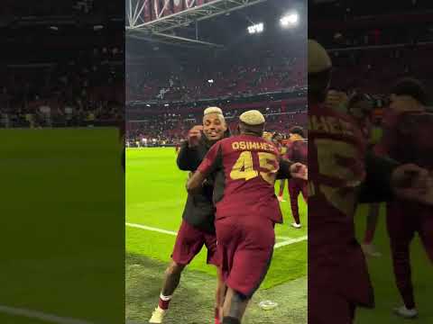 Victor Osimhen'in Ajax deplasmanında üçlüsü ve takımın sevinci #galatasaray #shorts