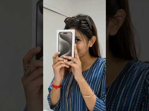1st day 1st delivery 15pro in the house 💪🏻❤️ #anjaliarora #iphone15pro #ytshorts
