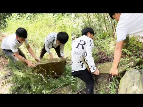 A Kind-Hearted Young Man Moved Stones To Repair The Road Damaged By A Motorcyclist#funny #movie