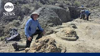 YouTube video thumbnail: High School Teacher Discovers T. Rex Tracks in North Dakota