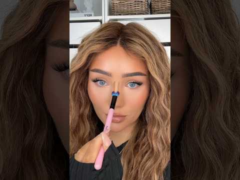 DIY nose contour brush… WOW ? #nosecontour #nosecontouring #contouring #makeupchallenge #makeup