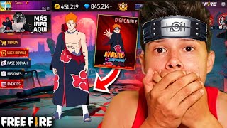 COMPRE LA SKIN de PAIN en FREE FIRE POR EL CAPÍTULO 2 de NARUTO y DESTRUI LA ALDEA !!
