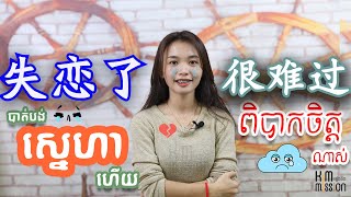【我失恋了​ ?ខ្ញុំបាត់បង់ស្នេហាហើយ​ 】 | 学中文| Chinese for beginner #learnchinese #learning