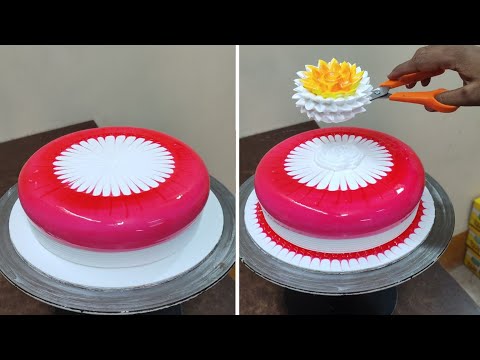 How To Make | 1kg Strwaberry Jelly Cake Design | Birthday Cake Design