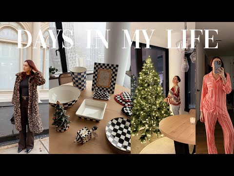 WEEK IN MY LIFE in the CITY | holiday prep + decorating my NYC apartment 🎄❄️ cozy vibe, reading, etc