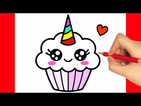 HOW TO DRAW A CUPCAKE EASY