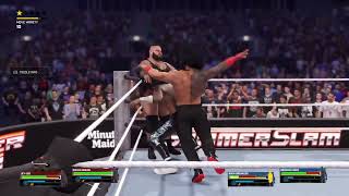 WWE SummerSlam 2025 Highlights Roman Reigns Jey Uso Vs Bronson Reed Bron Breakker WWE 2K25 gameplay