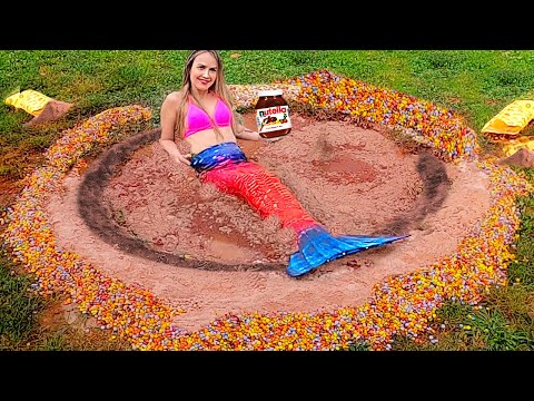 We Built a Chocolate Pool for the Mermaid! 🧜🍫