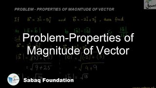Problem-Properties of Magnitude of Vector