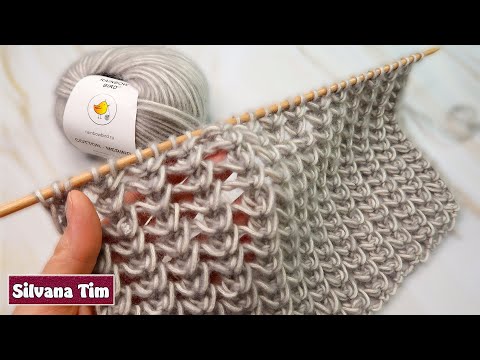 Todos piden Tejer una Bufanda 🎁 con este Punto "Esponjoso" 👌 TEJIDO A DOS AGUJAS