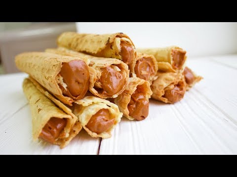 ВАФЕЛЬНЫЕ ТРУБОЧКИ С ВАРЕНОИ СГУЩЕНКОИ