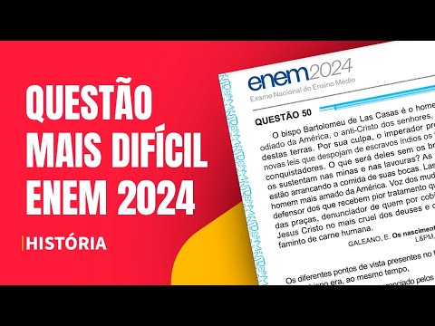 QUESTÃO DE HISTÓRIA MAIS DIFÍCIL DO ENEM 2024 | Proenem