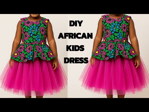 How to Cut and Sew a Cut African Kid Ball Dress