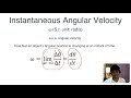 Angular Velocity Concepts and Calculations