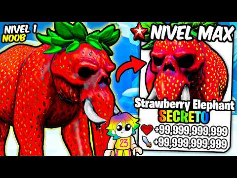 Conseguí EL NUEVO BRAINROT ZOMBIE STRAWBERRY ELEPHANT SECRETO en BRAINROT EVOLUTION en Roblox