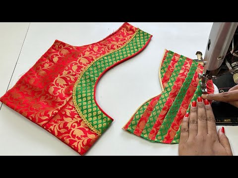 Latest Blouse Designs Back Neck | Patch Work Blouse | Cutting And Stitching Back Neck Blouse Design