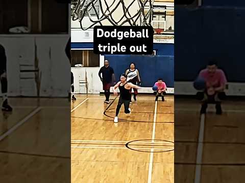 Dodgeball triple out ๐ฎ #shorts #dodgeball #highlights #sports