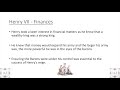 Henry VII's Reign and Policies