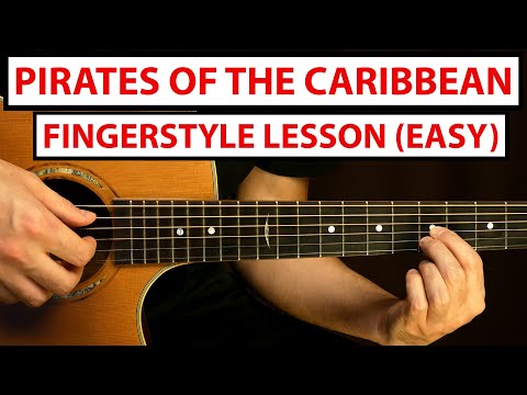 Pirates Of The Caribbean - EASY Fingerstyle Guitar Lesson (Tutorial) How to Play Fingerstyle