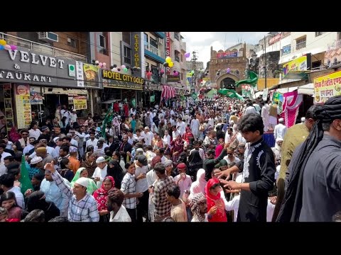 Ajmer sharif jasne eid miladunnabi jaloos ka mahol kis tarah se manate h festivel 2024 😍👆🏻