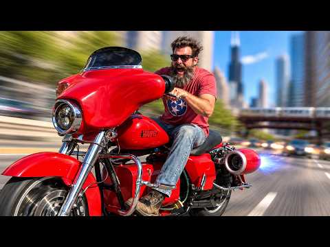 What Happens When you Put 2 Jet Engines on a Harley Davidson Motorcycle ?