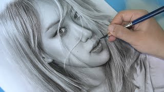 Drawing ROSÉ - On The Ground poster - JNB Lover